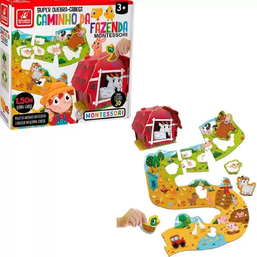 Quebra-Cabeça Caminho da Fazenda - Brincadeira de Criança - 4