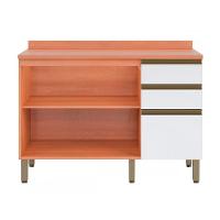 Balcão Macadâmia 120cm com Tampo 2 Portas 3 Gavetas 914103 Telasul - 2