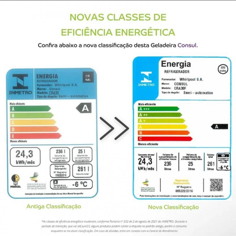 Geladeira 261 Litros 1 Porta CRA30 Degelo Seco e Gavetão Consul - 4