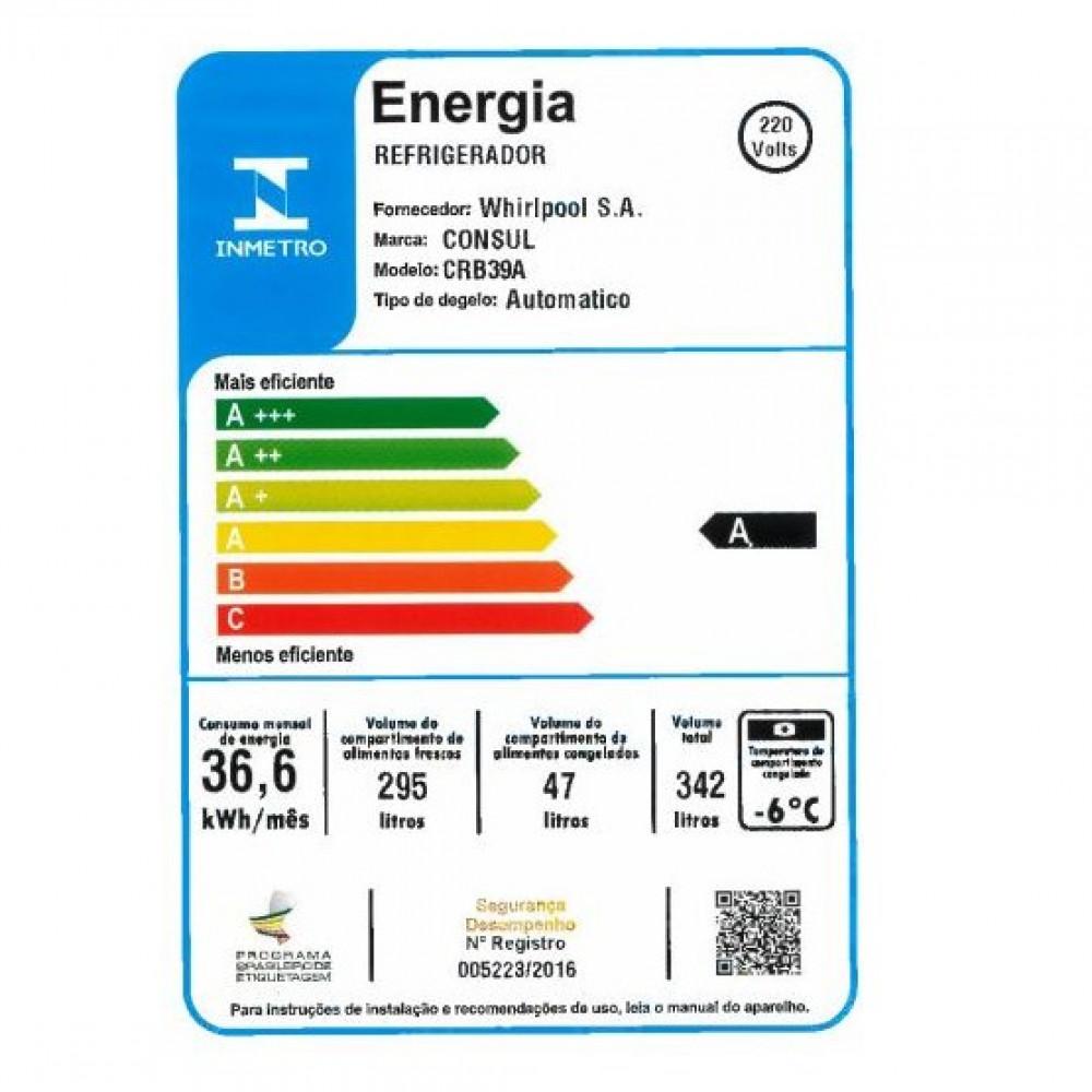Geladeira 1 Porta 342 Litros CRB39 Frost Free Facilite Consul - 5