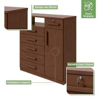Cômoda da Vinci 6 Gavetas e 1 Porta Lopas - 3