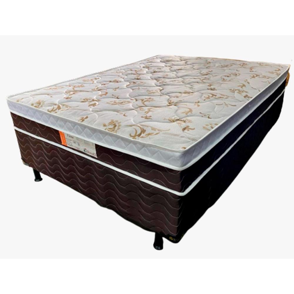 Conjunto Box Viena Casal 138x188x52cm Molas Ensacadas Topázio - 1