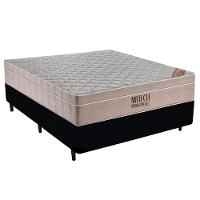 Conjunto Box Casal com Colchão Airtech com Molas Ensacadas Spring Pocket e Base Material Sintético Ortobom - 1