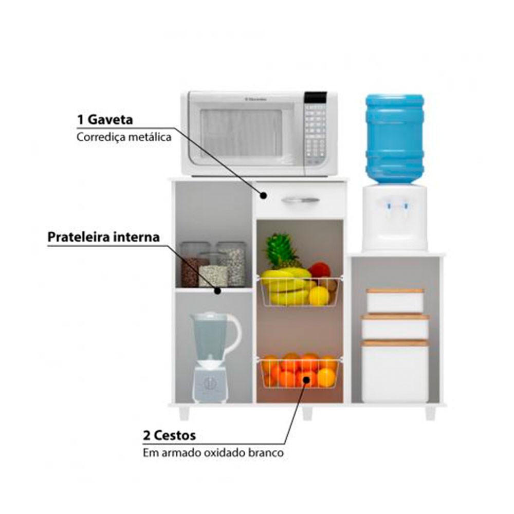 Fruteira Para Cozinha Diva 2 Portas e 1 Gaveta Notável - 2