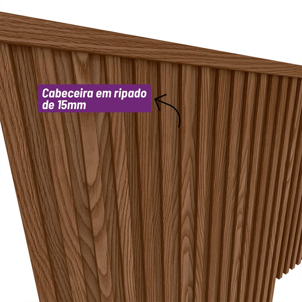 Cabeceira Laranjeiras em Ripado 241cm com Frame Linea Brasil - 3