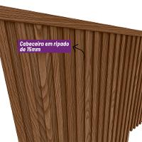 Cabeceira Laranjeiras em Ripado 241cm com Frame Linea Brasil - 3