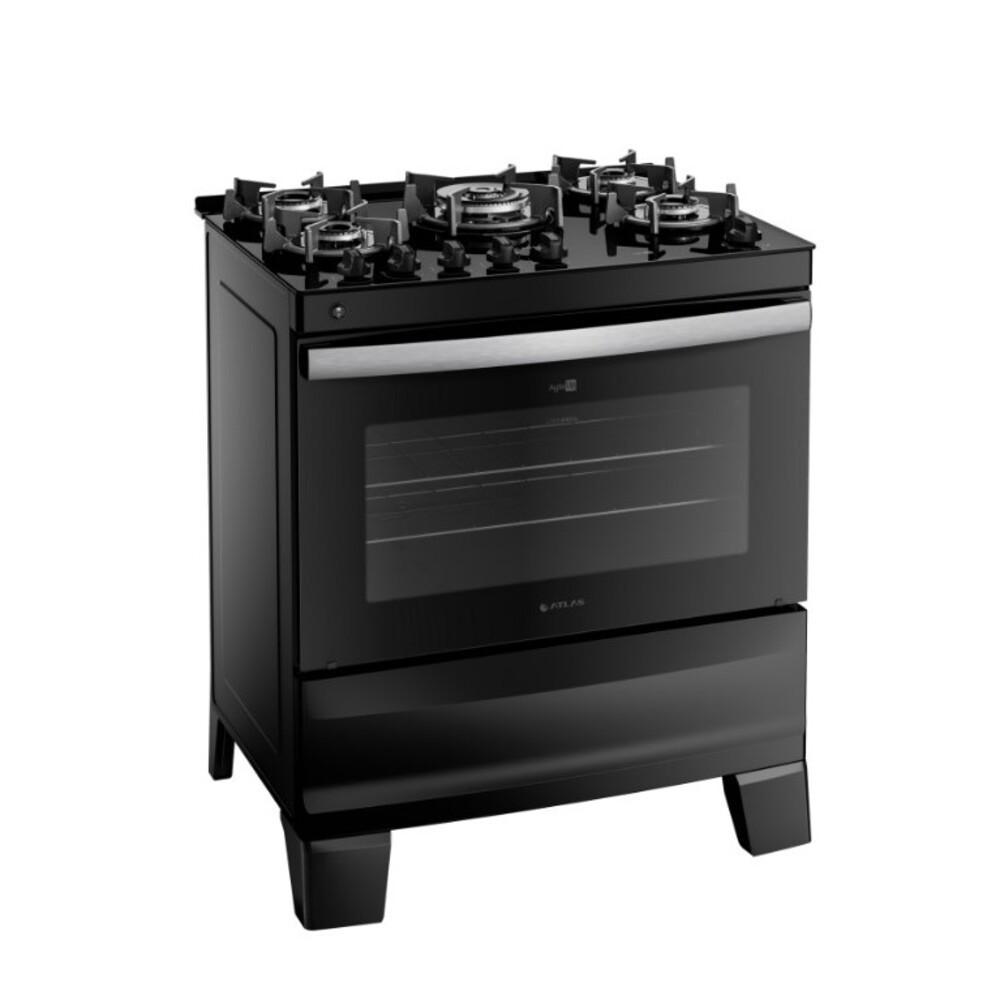 Fogão de Piso 5 Bocas Agile Up Glass com Mesa de Vidro 300001665 Atlas - 2