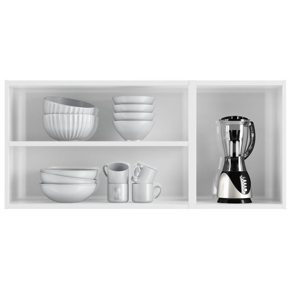 Armário Aéreo de Cozinha Ágata 3 Portas com Vidro 817007 Telasul - 4