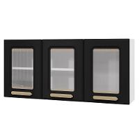 Armário Aéreo de Cozinha Ágata 3 Portas com Vidro 817007 Telasul - 1