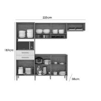 Cozinha com Balcão Fortaleza 4245R com 7 Portas 2 Gavetas Atualle - 4