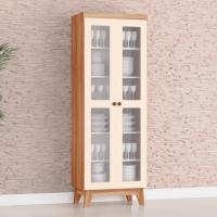 Cristaleira Maya 2 Portas de Vidro em MDF com Pés Tuboarte - 1