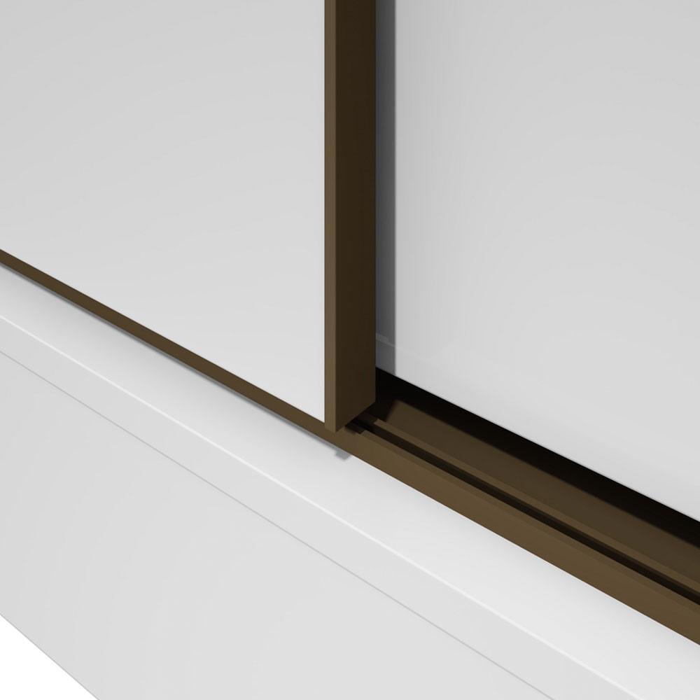 Guarda-Roupa Casal Saion Plus 3 Portas Com Espelho e Pés Moveis Lopas - 6