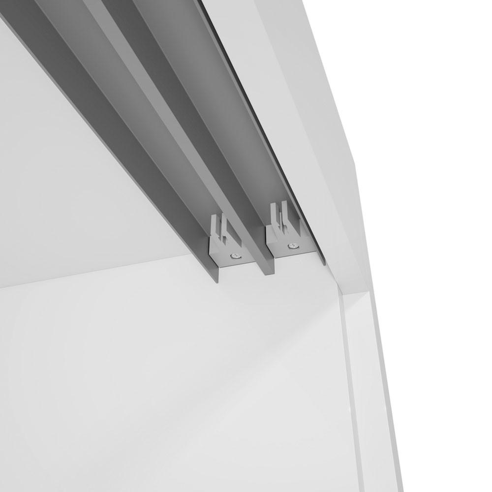 Guarda-Roupa Casal Saion Plus 3 Portas Com Espelho e Pés Moveis Lopas - 7