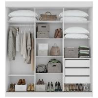 Guarda-Roupa Casal Saion Plus 3 Portas Com Espelho e Pés Moveis Lopas - 3