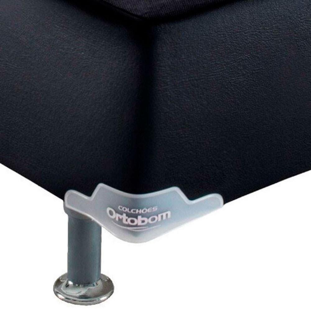 Conjunto Box Casal Queen Size Colchão Airtech Molas Ensacadas Spring Pocket Base Material Sintético Ortobom - 6