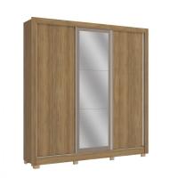 Guarda-Roupa Casal CB07M570 3 Portas e 2 Gavetas com Pés e Espelhos Kappesberg - 1