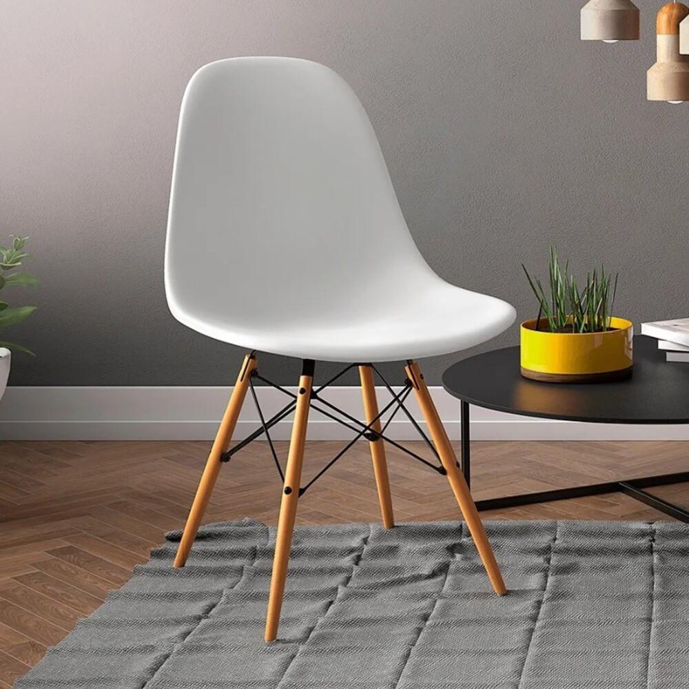 Cadeira Eiffel em Plástico com Pés de Madeira RF1833 Mozaic - 5