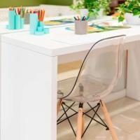 Cadeira Eiffel em Acrílico com Pés de Madeira RF3027 Mozaic - 3