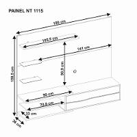 Painel Para Tv Até 60 Polegadas 1 Porta Luz de Led NT1115 Notável - 8