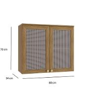 Armário Aéreo Botanic 80cm 2 Portas com Tela M633 Kappesberg - 5