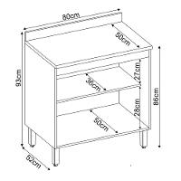 Balcão Firenze 80cm 2 Portas com Tampo 93221 Demóbile - 6