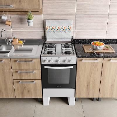 Fogão 4 Bocas com Mesa Inox Milão 30000176 Atlas