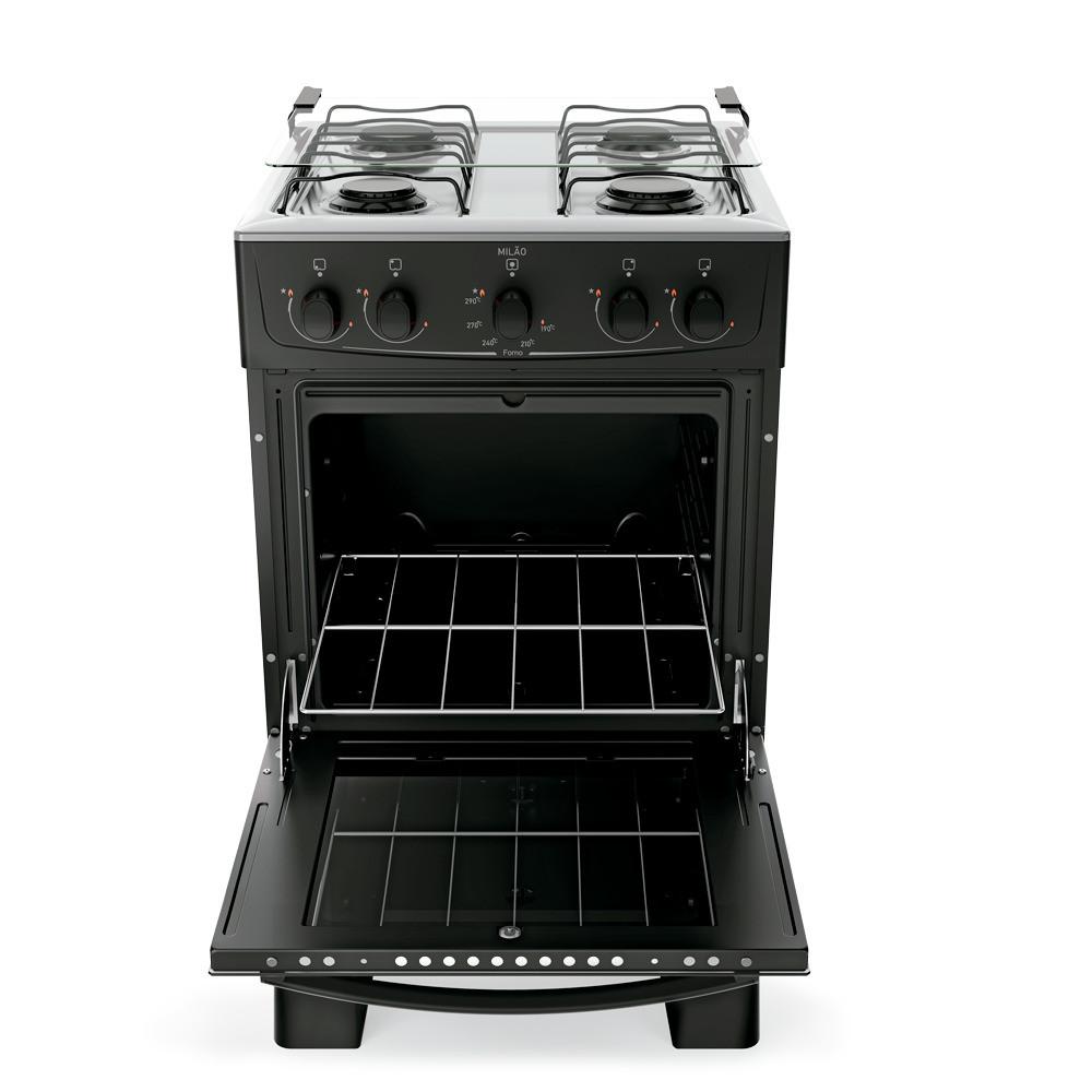 Fogão 4 Bocas com Mesa Inox Milão 30000176 Atlas - 5