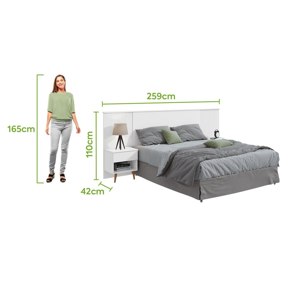 Cabeceira Casal e Queen Like Com 2 Mesas 90751 Lopas - 7