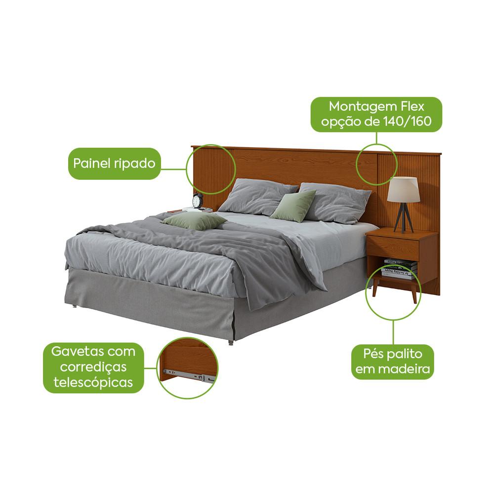 Cabeceira Casal e Queen Like Com 2 Mesas 90751 Lopas - 6