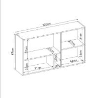 Armário Aéreo Firenze 120cm 2 Portas com Nicho e Adega 94221 Demóbile - 5