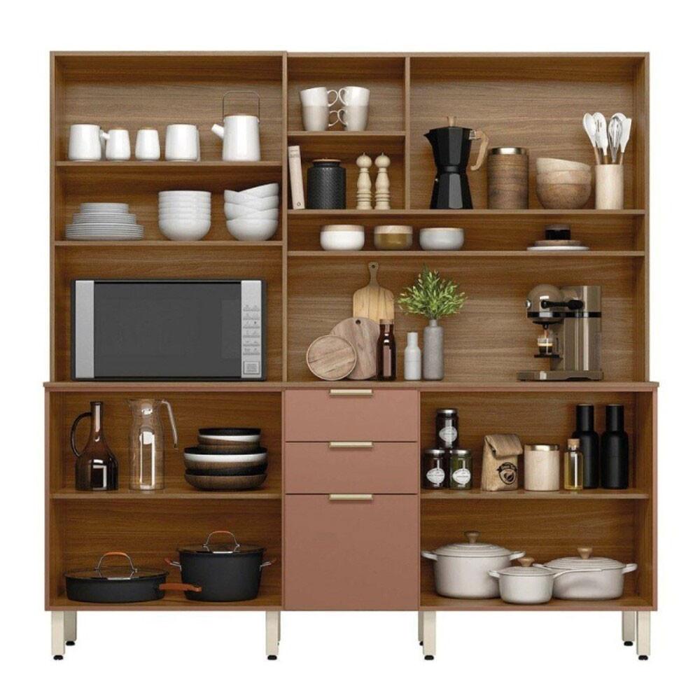 Kit Cozinha Compacta Amora 10 Portas e 2 Gavetas com pés 98221 Demóbile - 7