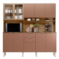 Kit Cozinha Compacta Amora 10 Portas e 2 Gavetas com pés 98221 Demóbile - 3