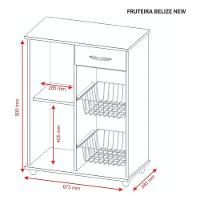 Fruteira Belize New 1 Porta e 1 Gaveta Notável - 5