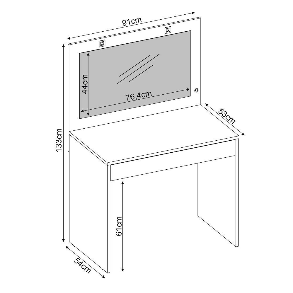 Penteadeira Camarim Atraente com Espelho e LED 5940 Demóbile - 3