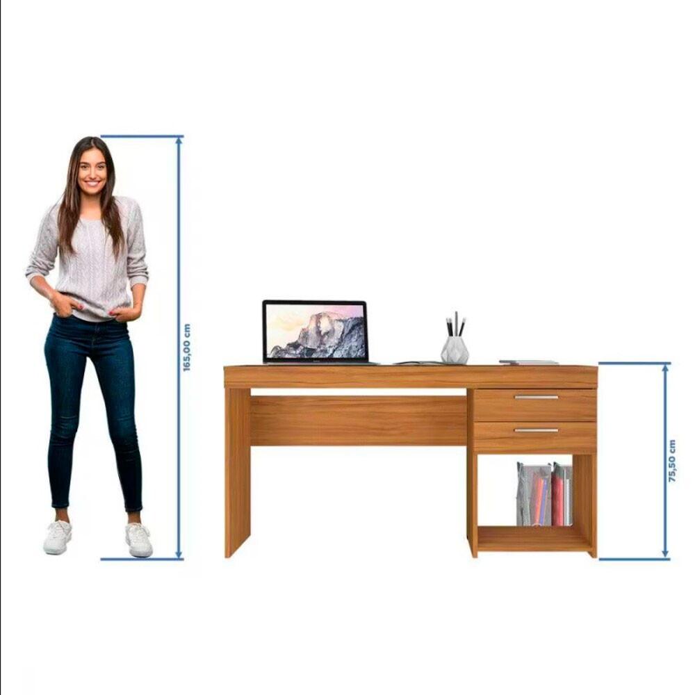 Mesa Home Office 51015 Para Quarto e Escritório 2 Gavetas Notável - 4