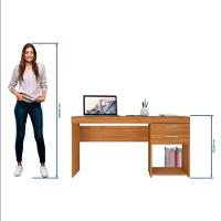 Mesa Home Office 51015 Para Quarto e Escritório 2 Gavetas Notável