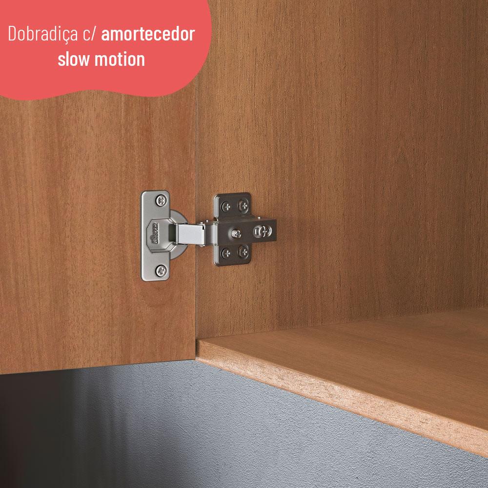 Armário Aéreo 120cm Sálvia 3 Portas 908003 Telasul - 4