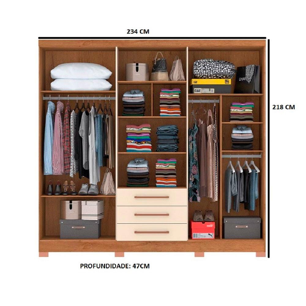 Guarda-Roupas Paris New 6 Portas e 3 Gavetas Atualle - 4