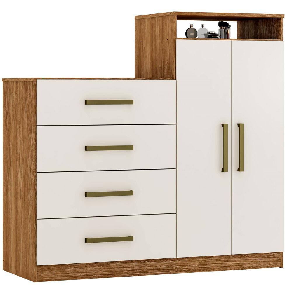 Cômoda Áurea 4 Gavetas e 2 Portas com Nicho 4290 Demóbile - 1