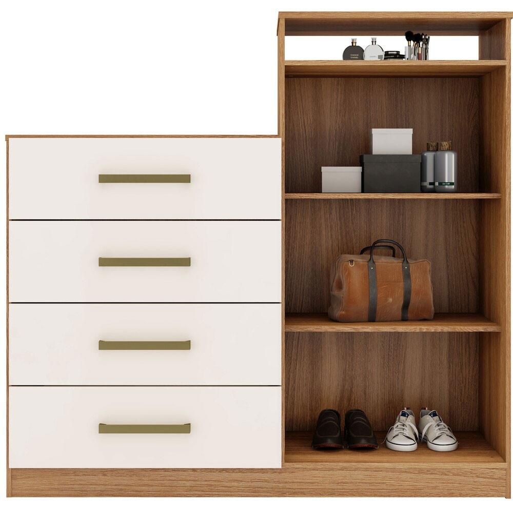 Cômoda Áurea 4 Gavetas e 2 Portas com Nicho 4290 Demóbile - 5