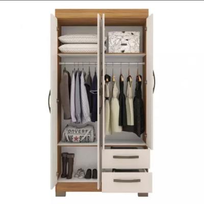 Guarda Roupa Solteiro NT6010 4 Portas e 2 Gavetas com Pés Notável