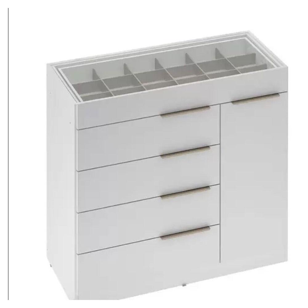 Cômoda Lume 1 Porta e 5 Gavetas com Porta Jóia D5130 Demóbile - 1