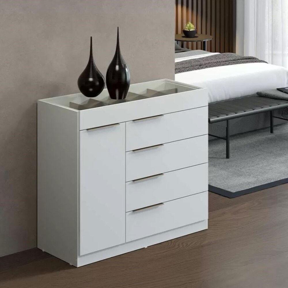 Cômoda Lume 1 Porta e 5 Gavetas com Porta Jóia D5130 Demóbile - 2