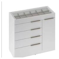 Cômoda Lume 1 Porta e 5 Gavetas com Porta Jóia D5130 Demóbile - 1