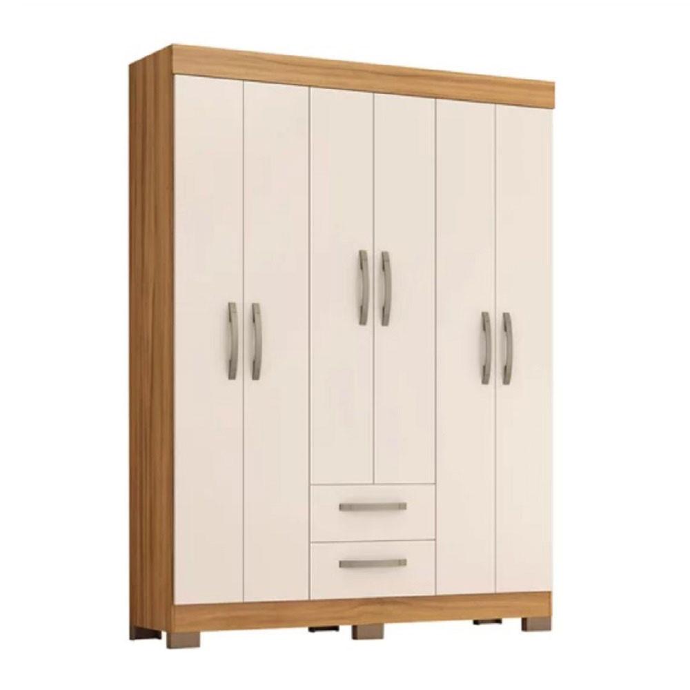 Guarda Roupa Solteiro NT6015 6 Portas e 2 Gavetas com Pés Notável - 1