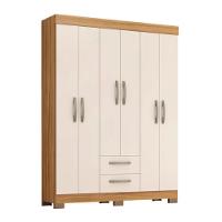 Guarda Roupa Solteiro NT6015 6 Portas e 2 Gavetas com Pés Notável - 1