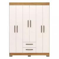 Guarda Roupa Solteiro NT6015 6 Portas e 2 Gavetas com Pés Notável - 3