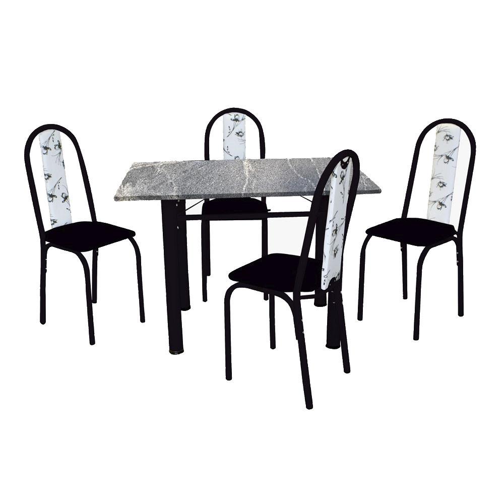 Conjunto de Mesa Michelly com 04 Cadeiras 110X75cm Moura - 1