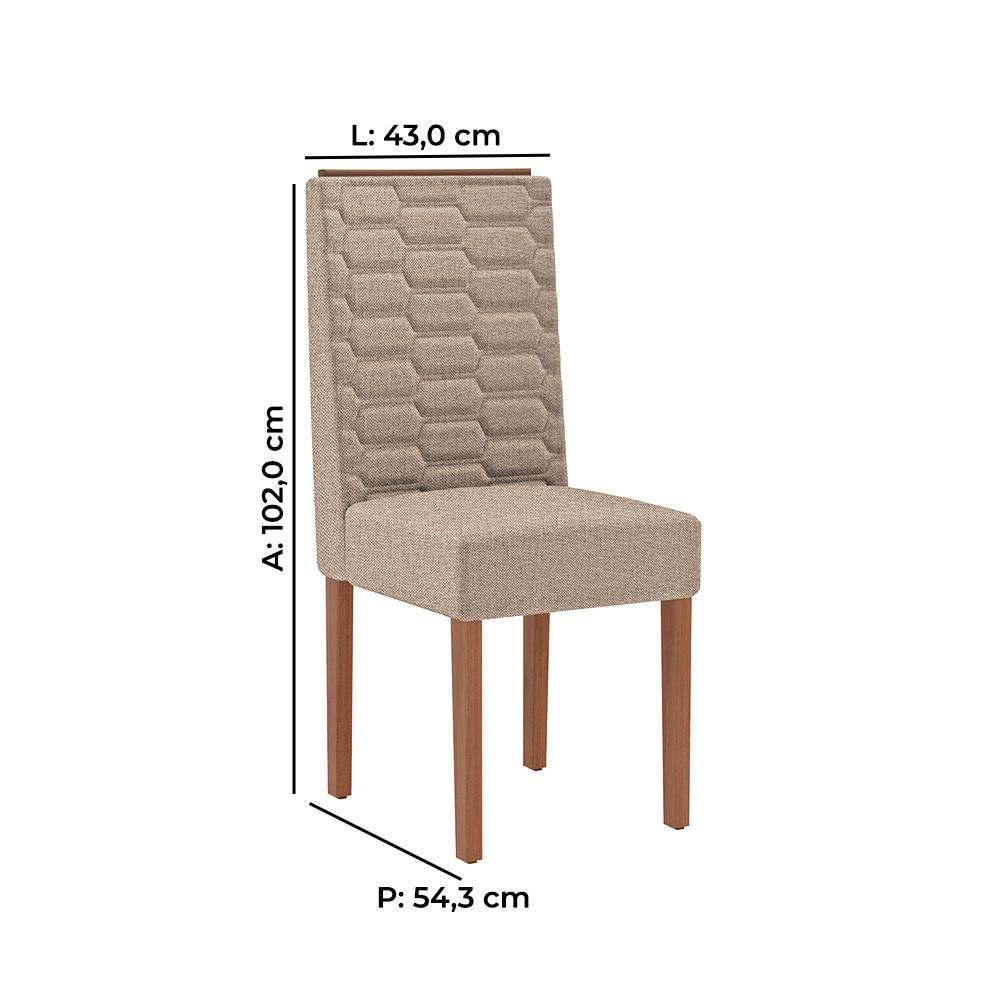 Conjunto Sala de Jantar Frida 120x80cm com 4 Cadeiras Coral Tuboarte - 4