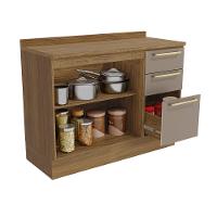 Balcão com Tampo 120cm Botanic 2 Portas 3 Gavetas Kappesberg - 2